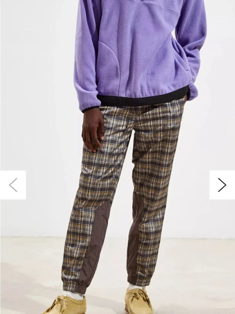 Urban Outfitters Plaid Wind Pant Size Large